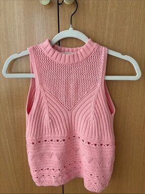 Zara High Neck Crochet Top